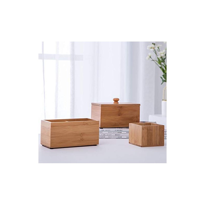 Sizikato Bamboo Wood Sugar Packet Holder Tea Bag Holder with