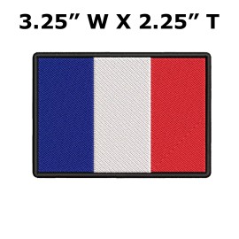 Superheroes Gear France Nation Flag Emblem Embroidered Applique Country Sew/Iron on Patch
