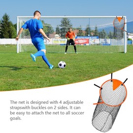 AMFUN Football Net, Football Goal Football Target and Bag, 45x60 cm Soccer Top Bins Soccer Target Goal, Football Kicking Net with Adjustable Straps, Football Top Corner Target Net Goals for Kids