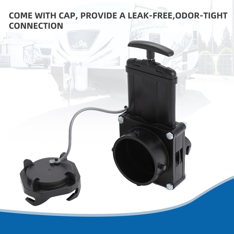 GLOBIZ Short Bayonet Hook Twist-On Waste Valve RV Gate Valve