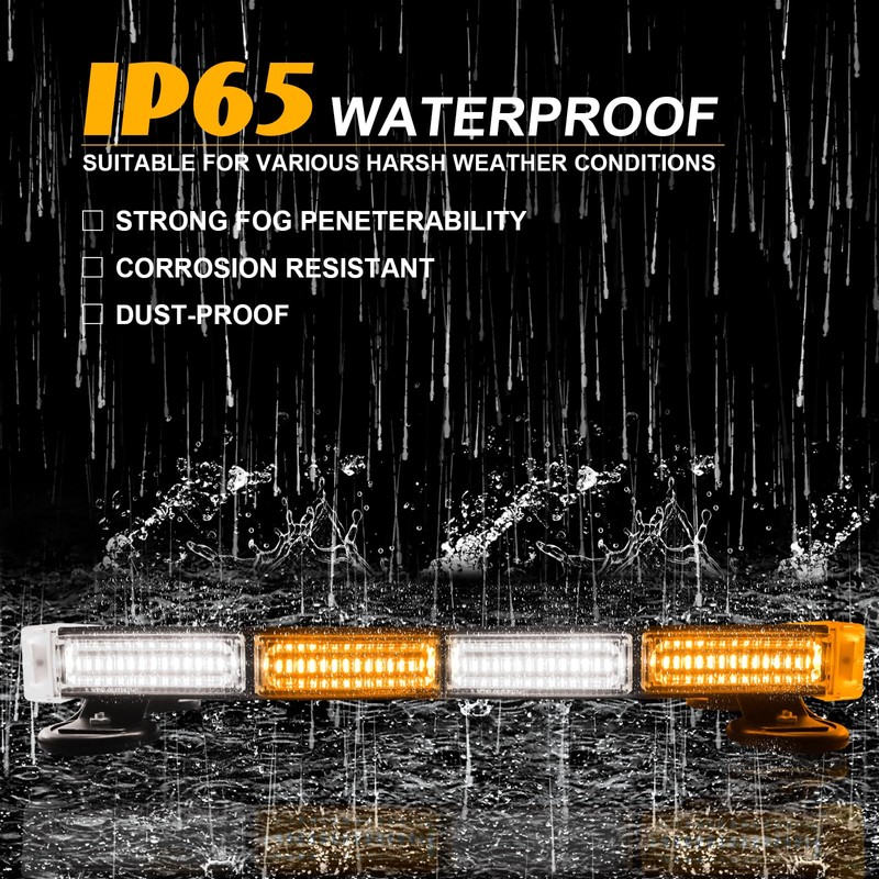 Nrgedzam 138-LED Traffic Advisor Light Bar, High Intensity Emergency Strobe