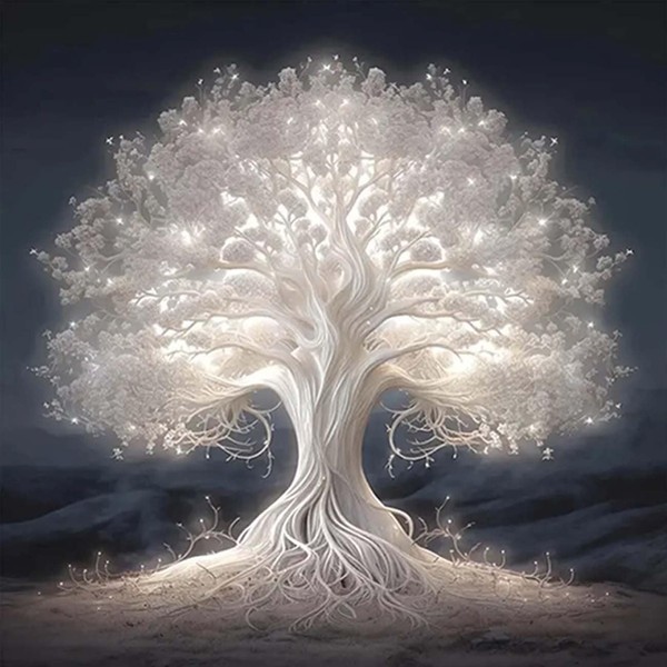 Hebterrka 5D Diamond Painting Set for Adults Glowing Tree of