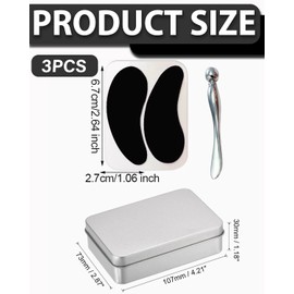 KGDUYC 1 Pair of Reusable Black Eye Patches, Eye Patches with Lifting Effect to Reduce Wrinkles and Fine Lines, Metal Applicator