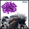 Hihaha 50pcs 5mm Universal Purple Motorcycle Round Cross Head Self