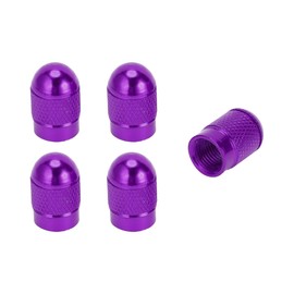 A ABSOPRO Tire Valve Stem Caps 10x16MM Car Wheel Valve Cap Aluminum Alloy Purple for Car Bike Motorcycle Truck Anti Crash Tyre Valve Stem Cover Valve Dust Cap Tire Valve Cap 5 Pcs
