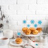 24 piezas de decoración para cupcakes de copo de nieve