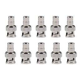 Richer-R 10pcs Conectores BNC Macho a Hembra Acoplador Convertidor Adaptador para Cámara Seguridad CCTV