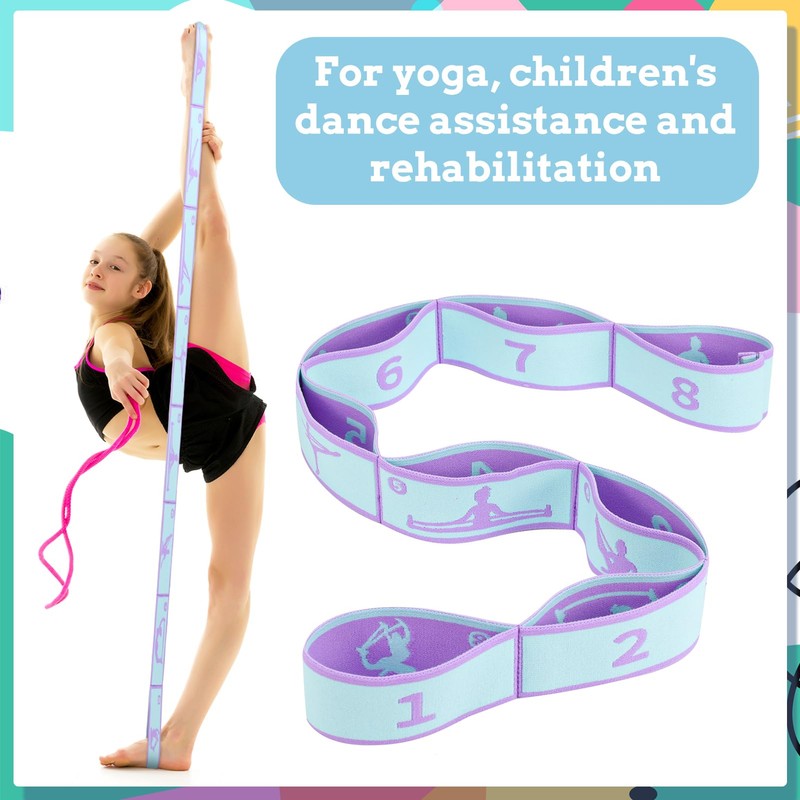HEQU 2 Pcs Stretch Bands for Exercise Yoga Stretching Strap