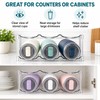 Stackable Water Bottle Organizer Rack, 2 Tier Clear Plastic Holder