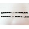 Jeep NEW 2PCS Kits Gloss Black GRAND CHEROKEE 3D Letters