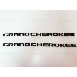 Jeep NEW 2PCS Kits Gloss Black GRAND CHEROKEE 3D Letters Emblems Nameplate Jeep Badge