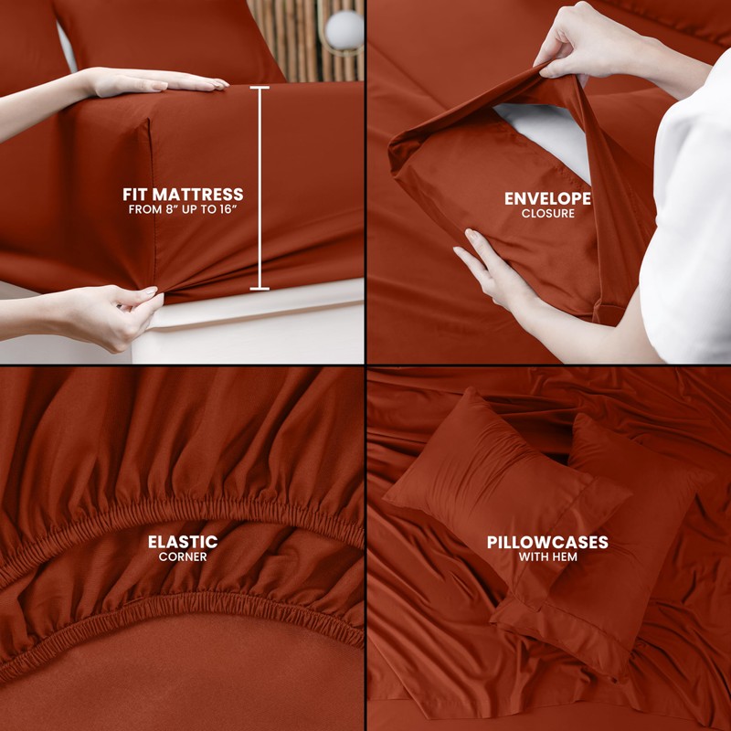 Utopia Bedding Utopia Bedding Queen Bed Sheets Set - 4