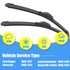 Gavimnal® 18"+18" Silicone Wiper Blades Replacement For Ford Ranger 1995-2011/Chevy