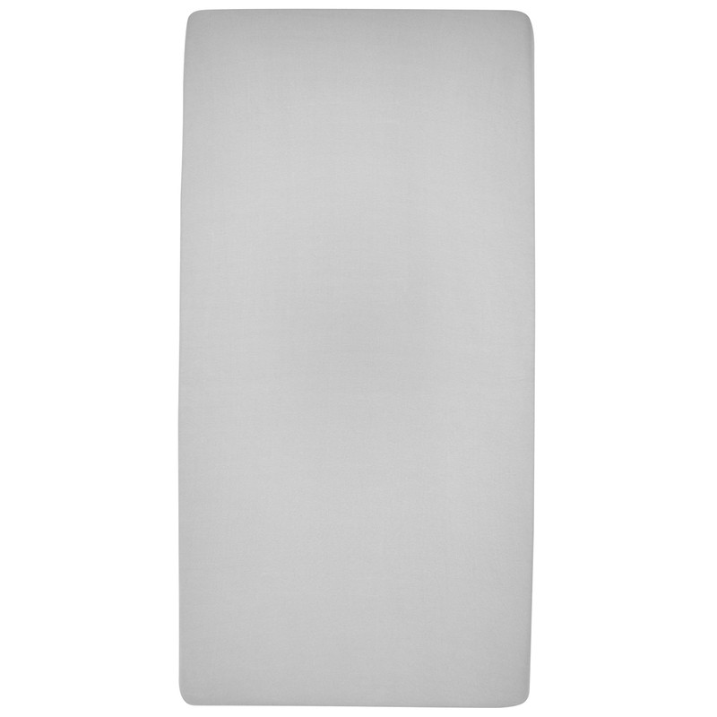 Meyco Baby Fitted Sheet Cot Bed Plain Light Grey 60