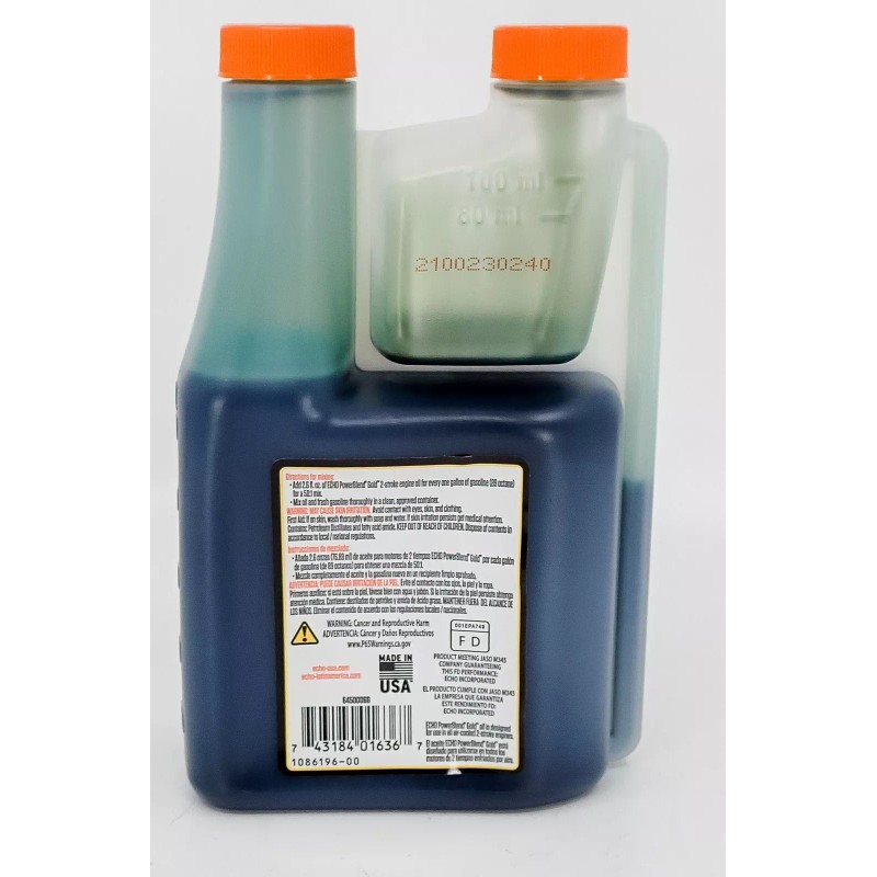 ECHO POWER BLEND GOLD 2 STROKE OIL 16OZ 6 GALLON