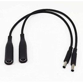 Dongle DC Tip Adapter Cable for Dell Female 7.4mm to 4.5mm Smart Tip Converter Connector Cord for D5g6m 0d5g6m Dell M3800 XPS Inspiron 11 3000 Compatible 45w 65w 90w 130w Power Supply 11.8inch -2Pcs