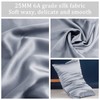 OLESILK 25 Momme Mulberry Silk-Pillow-Cases for Hair and Skin, Grey,