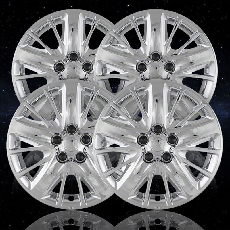 4-Pack of 18' Screw-on Chrome Hubcaps fit for Impala 2014-2019