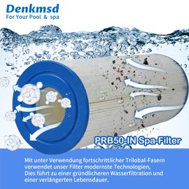 Spa Filter for Unicel C4950, Replacement Filter for Pleatco PRB50-IN, PRB501N, C-4950, Filbur FC-2390, Dynamic 03FIL1600 Filter Accessories (Pack of 2)