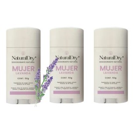 Desodorante Natural Mujer Dama 24h Sin Aluminio Lavanda Pack Lavanda