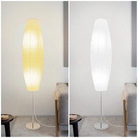 lianheng Paper Floor Lamp, Rice Paper Lamp for Living Room, Japanese Floor Lamp Rice Shade for Bedroom, Office& Living Room-Beige(Oval)