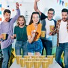 cssopenss 120 pcs 12 oz Gold plastic cups gold plastic