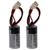 Zivases (2 Pack) 1700mAh ER17330V 3.6V Battery with Plug for