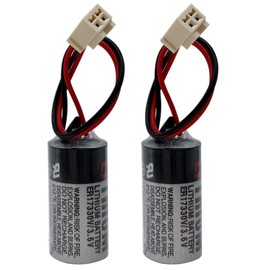 Zivases (2 Pack) 1700mAh ER17330V 3.6V Battery with Plug for EPSON R13ZA00600300 Battery