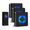Wireless Doorbell 3 Receivers, Door Chime Kit 400M/1300ft Range, 1