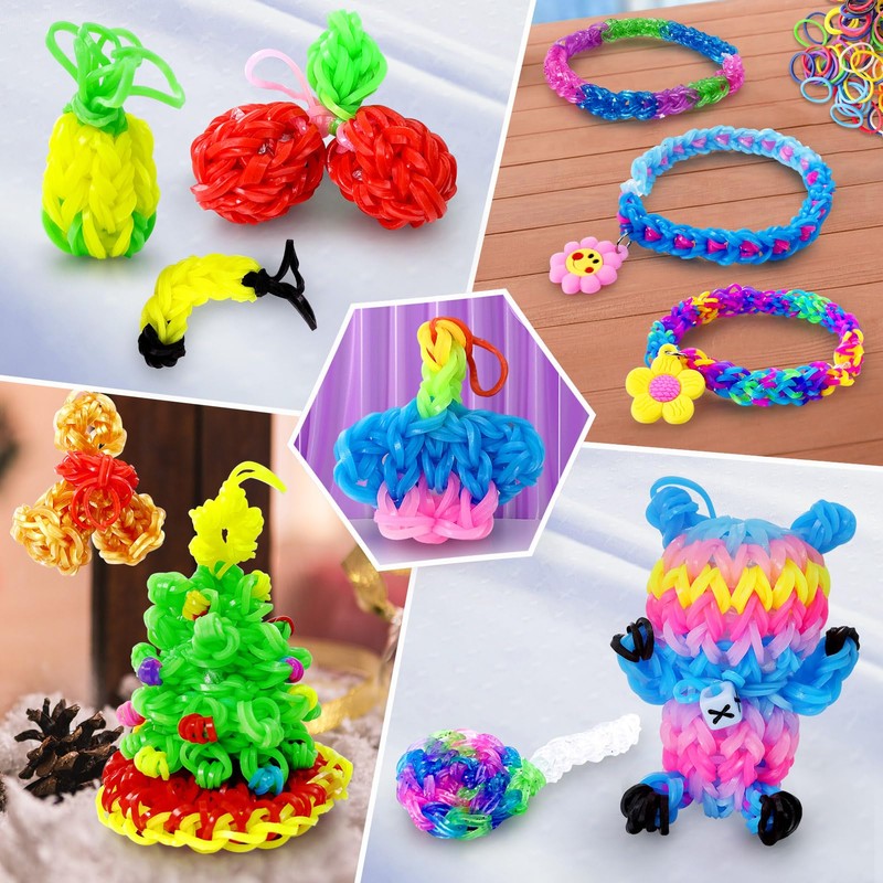 ROSHUKG 60 Colours Rubber Bands Refill Kit, 12300 Rubber Bands