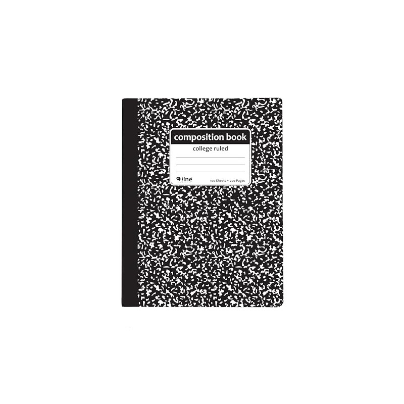 C-Line Composition Notebook, College Ruled, 1 Notebook, Black Marble (22022)