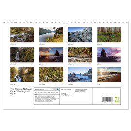 The Olympic National Park - Washington USA (Wall Calendar 2026 DIN A3 Landscape), CALVENDO Monthly Calendar: The Olympic National Park is UNESCO ... Nature can be experienced. (CALVENDO Places)