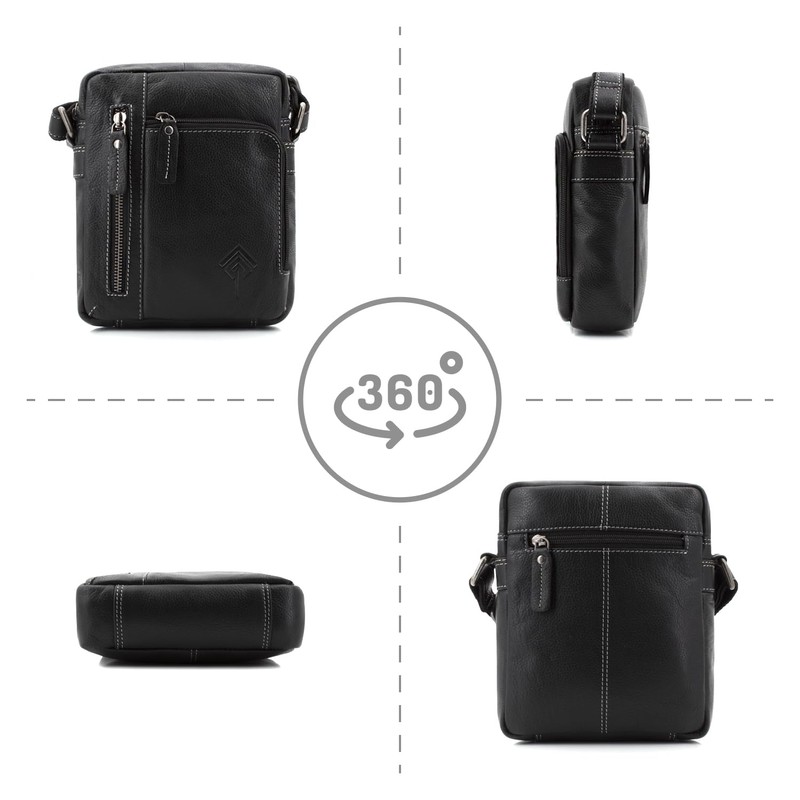 ekavale Men's Leather Shoulder Bag - Shoulder Bag for Men,