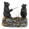 Rustic Forest Father Son Black Bears Making Smores Bonfire Night