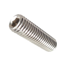 3/8-16 x 2" Socket Set Screws, Full Thread, Allen Socket Drive, Stainless Steel 18-8, Bright Finish, Cup Point, Quantity 10 Pieces by Fastenere