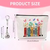 Music Lover Cosmetic Bag with Keychain, Waterproof Linen Makeup Bag,