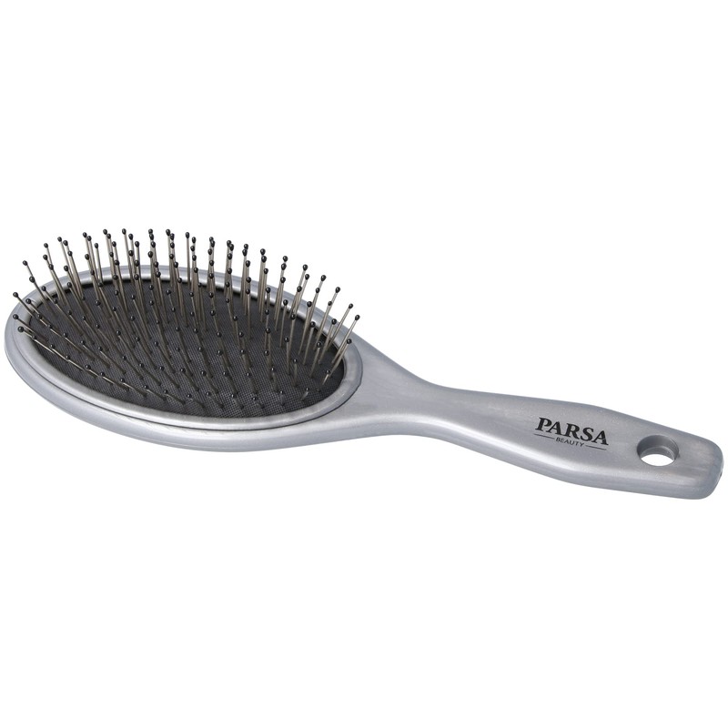 PARSA Beauty Hair Brush Unicolour with Metal Pins Head Massage