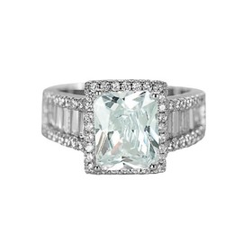 CHWLNJN Fashion 925 Sterling Silver Shiny CZ Diamond Ring Princess Cubic Cut Zirconia Ring Women's Diamond Ring Promise Eternal Engagement Wedding Ring Luxury Jewelry (10)