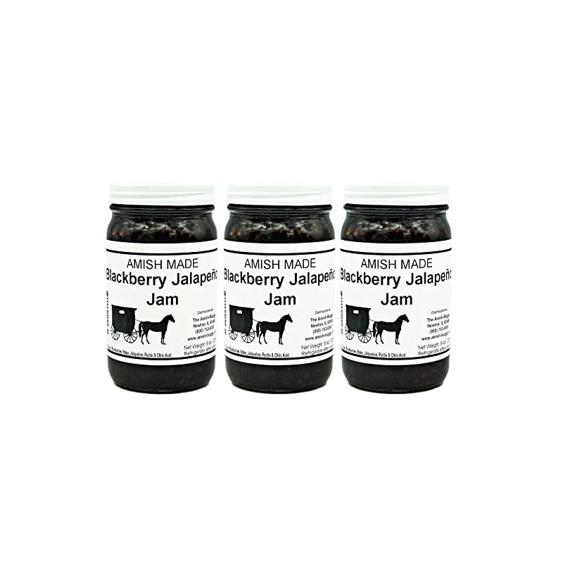 Amish Jam - 8 Oz Jar - Qty 3 (Blackberry