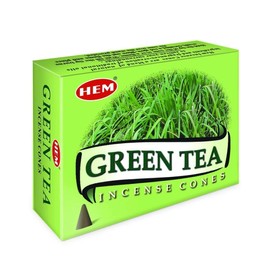 Green Tea - Case of 12 Boxes, 10 Cones Each - HEM Incense From India
