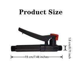 Selxran 2 PCS Knapsack Sprayer Plastic Grip Switch, Red, Black, Plastic, Plastic, Piston Valve, Garden Sprayer, Sprayer, 3