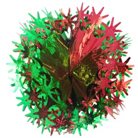 PMS 28cm Red And Green Star Ball Foil Christmas Hanging Decoration