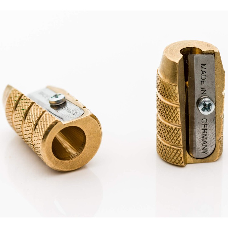 Fine&Candy - Brass Pencil Sharpener with Single Hole, Sharpener for