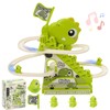 Race Track Toy Climbing Stairs Toys with 3 Dinosaurs Kid