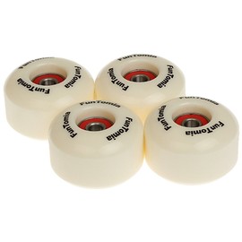 FunTomia 4 x Groove Profile Wheels 53 mm x 34 mm Hardness 100A + T-Tool for Skateboards Including 2RS ABEC-9 Bearings / Wheels