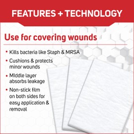 Care Science Non-Stick Pads, 3 x 4 in, 100 ct | Non-Stick Pads for Covering Wounds