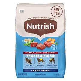 Nutrish™ Large Breed Real Beef, Pea, Carrot & Brown Rice Recipe Whole Health Blend Dry Dog Food, 40 lb. Bag