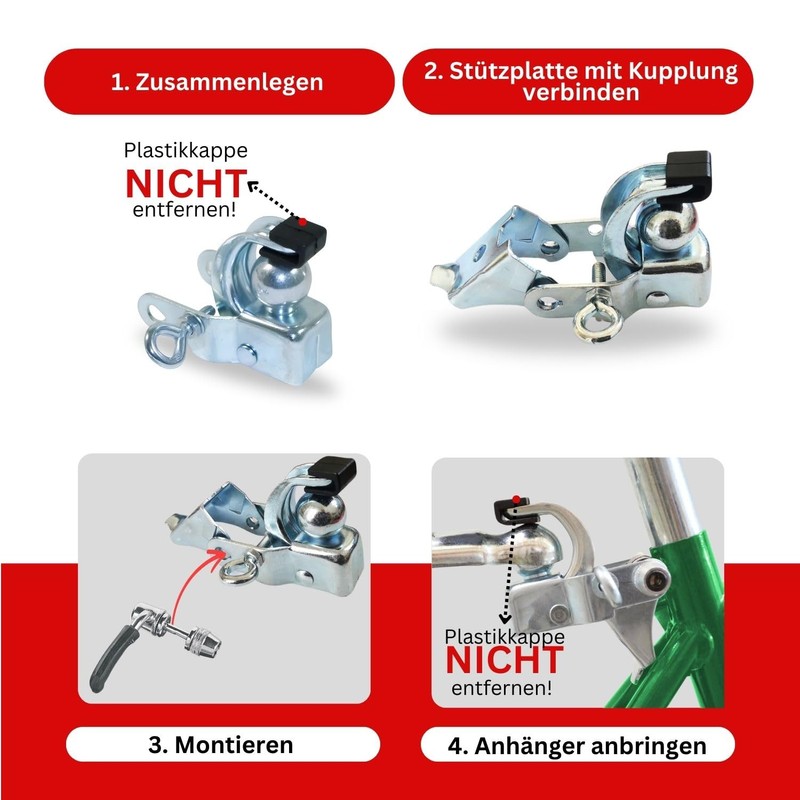 VDP Towing Hitch for Bicycle, Bicycle Towing Hitch Saddle, Metal