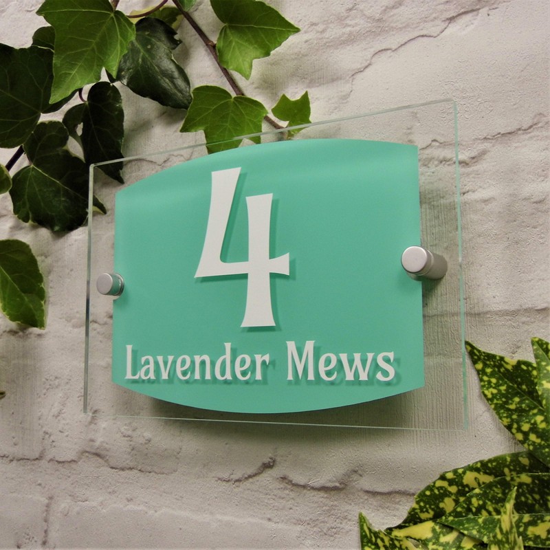 HOUSE SIGN DOOR NUMBER PLAQUE MODERN HOME ADDRESS NAME PLATE
