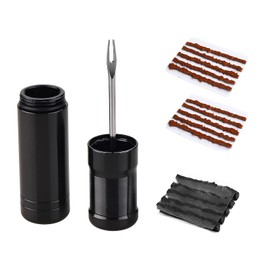 Pack of 16 tubeless tyre repair, flat tyre repair kit, equipped with tools and rubber strips, easy to carry, used for repairing bicycle tyres